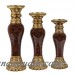 D'lusso Designs Kashmir 3 Piece Candlestick Set DLDS1264