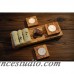 Pomegranate Solutions Zen 4 Piece Olive Wood Tealight Set PMSL1039
