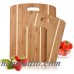 AdecoTrading 3 Piece 100% Natural Bamboo Chopping Board Set ADEC2150